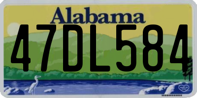 AL license plate 47DL584