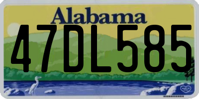 AL license plate 47DL585