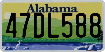 AL license plate 47DL588