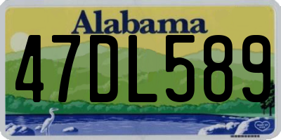 AL license plate 47DL589