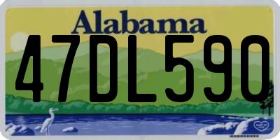 AL license plate 47DL590