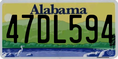 AL license plate 47DL594