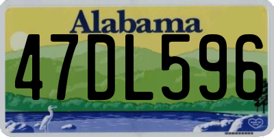 AL license plate 47DL596