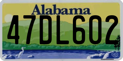AL license plate 47DL602
