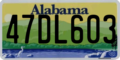 AL license plate 47DL603