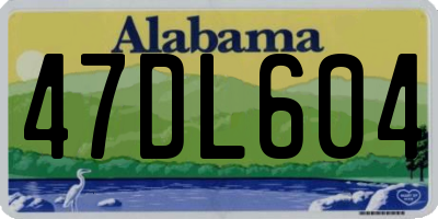 AL license plate 47DL604