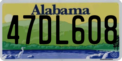 AL license plate 47DL608