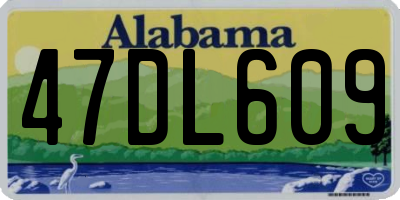 AL license plate 47DL609