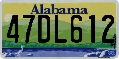 AL license plate 47DL612