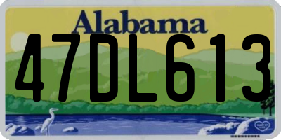 AL license plate 47DL613