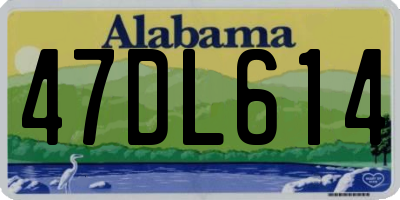 AL license plate 47DL614