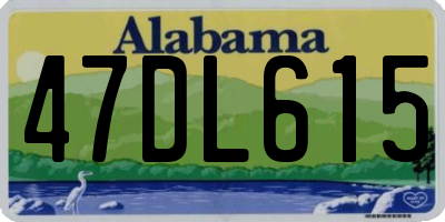AL license plate 47DL615