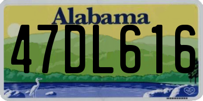 AL license plate 47DL616