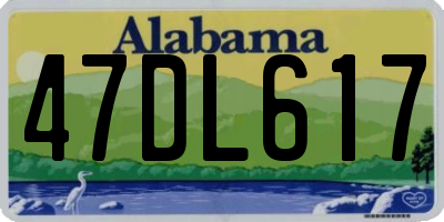 AL license plate 47DL617