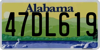 AL license plate 47DL619