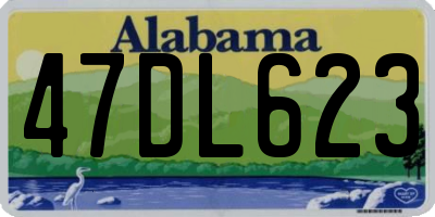 AL license plate 47DL623