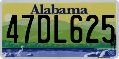 AL license plate 47DL625