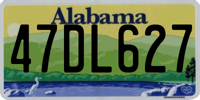 AL license plate 47DL627