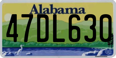 AL license plate 47DL630