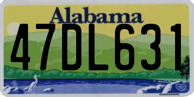 AL license plate 47DL631