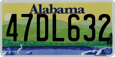 AL license plate 47DL632
