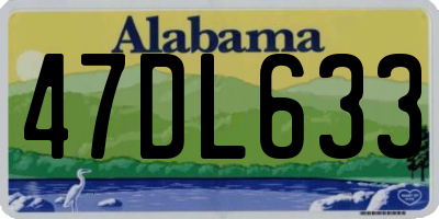 AL license plate 47DL633