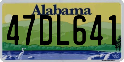 AL license plate 47DL641