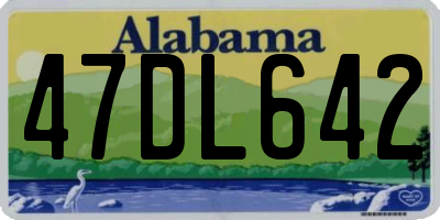 AL license plate 47DL642