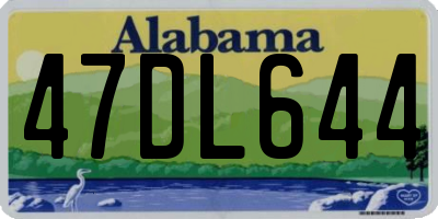 AL license plate 47DL644