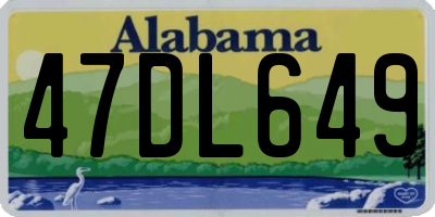 AL license plate 47DL649