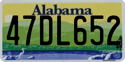 AL license plate 47DL652
