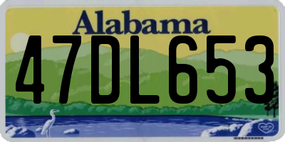 AL license plate 47DL653