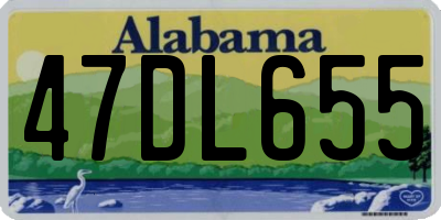 AL license plate 47DL655