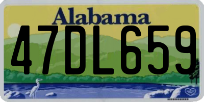 AL license plate 47DL659