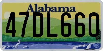 AL license plate 47DL660