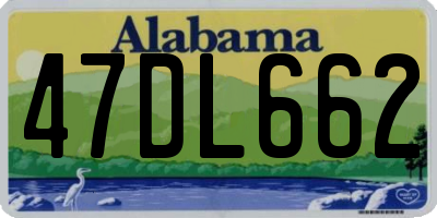 AL license plate 47DL662