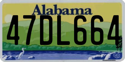 AL license plate 47DL664