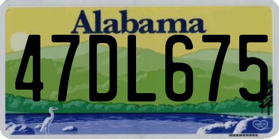 AL license plate 47DL675