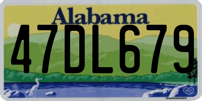 AL license plate 47DL679