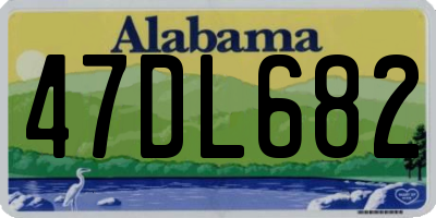 AL license plate 47DL682