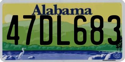 AL license plate 47DL683