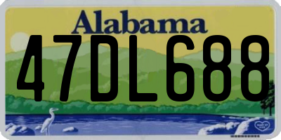 AL license plate 47DL688
