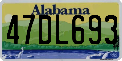 AL license plate 47DL693