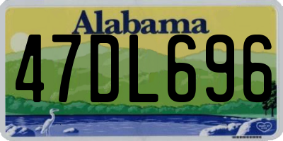 AL license plate 47DL696