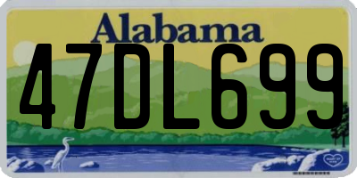 AL license plate 47DL699