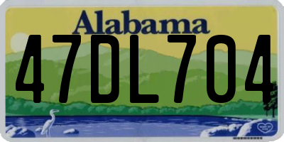 AL license plate 47DL704