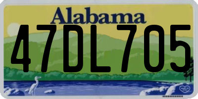 AL license plate 47DL705