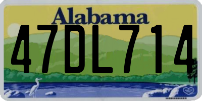 AL license plate 47DL714