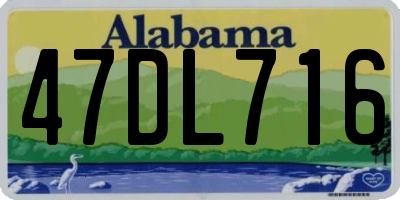AL license plate 47DL716