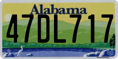 AL license plate 47DL717
